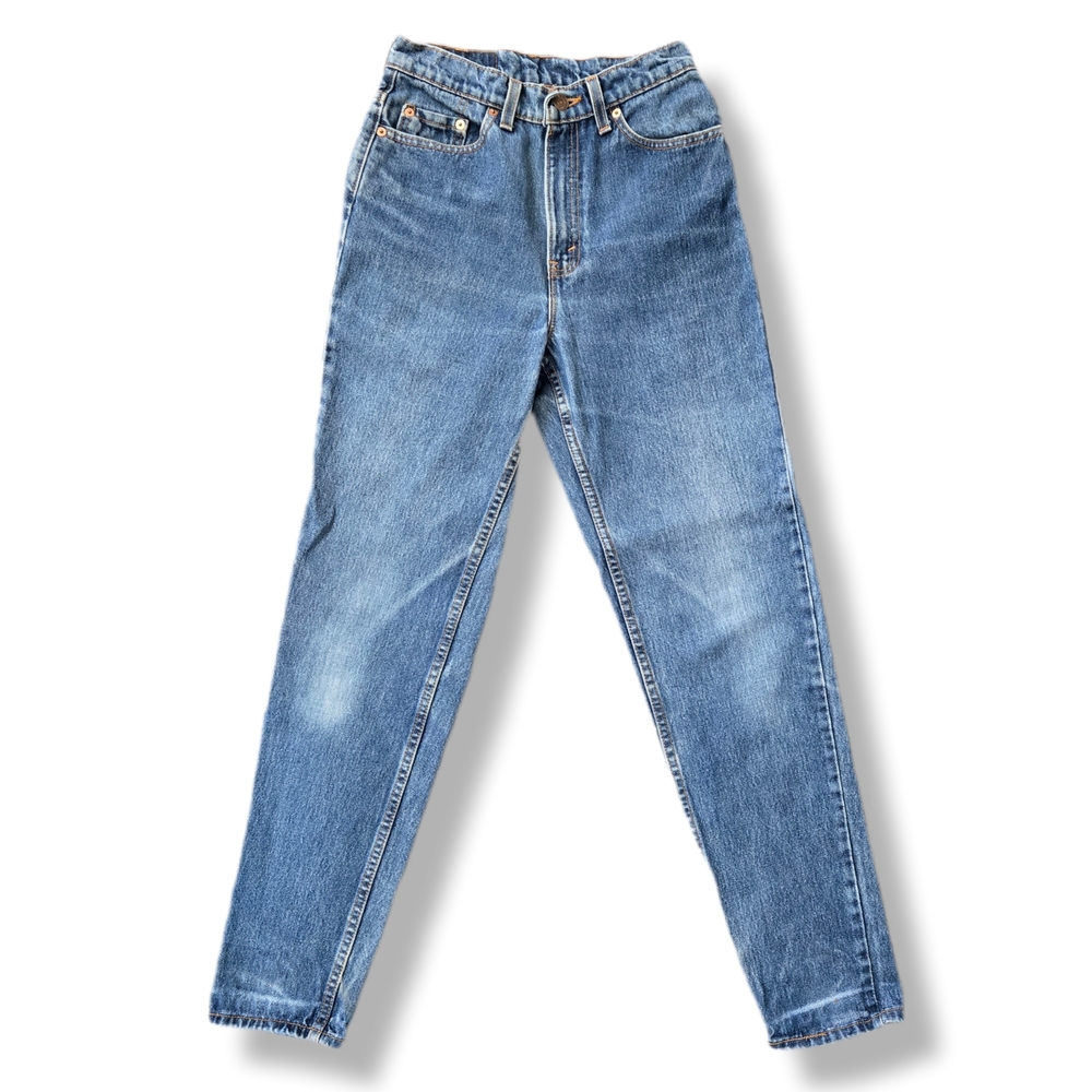 Vintage Levi's Straight Leg Blue Denim Jeans Women's 6 High Rise 100% Cotton USA
